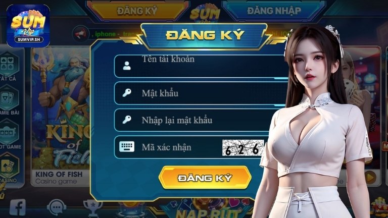Điền thông tin đăng ký Sumvip theo biểu mẫu