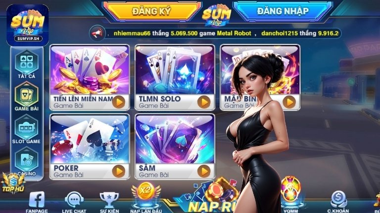 Game bài Sumvip: Đấu trí đỉnh cao, thắng lớn mỗi ván