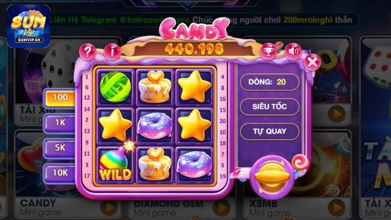 Hướng dẫn cách chơi Candy tại Sumvip