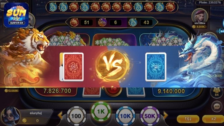 Hướng dẫn luật cược Rồng Hổ tại Sumvip đầy đủ