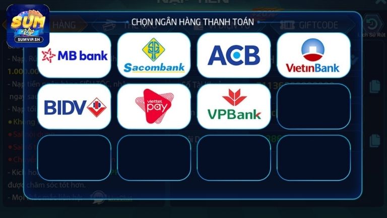 Những lưu ý khi sử dụng phương thức thanh toán Sumvip